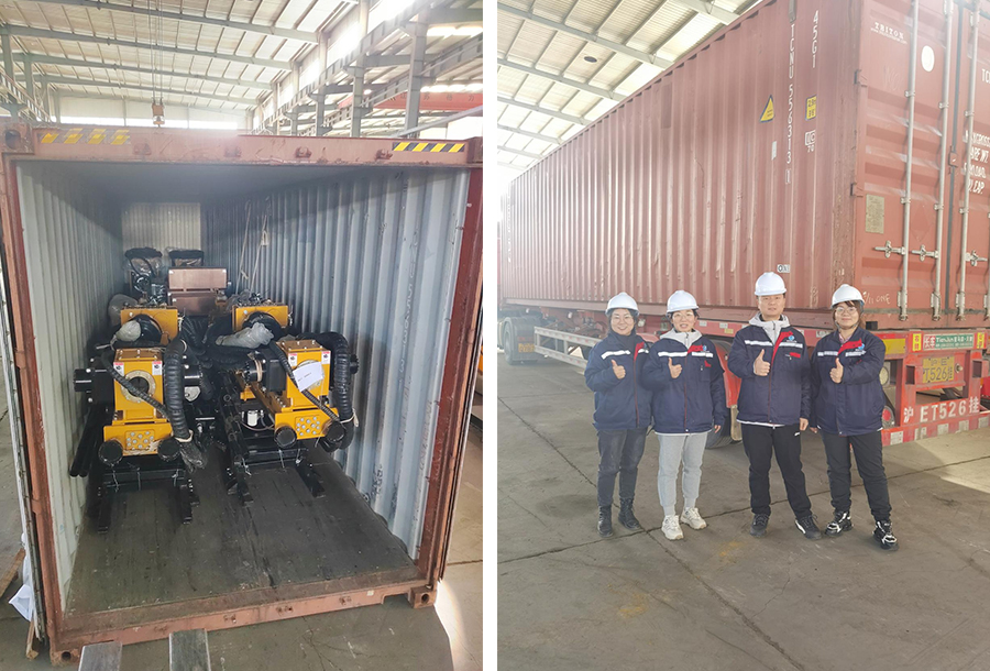 Two XDKD-5 Underground core drill rig were loaded and shipped to Africa