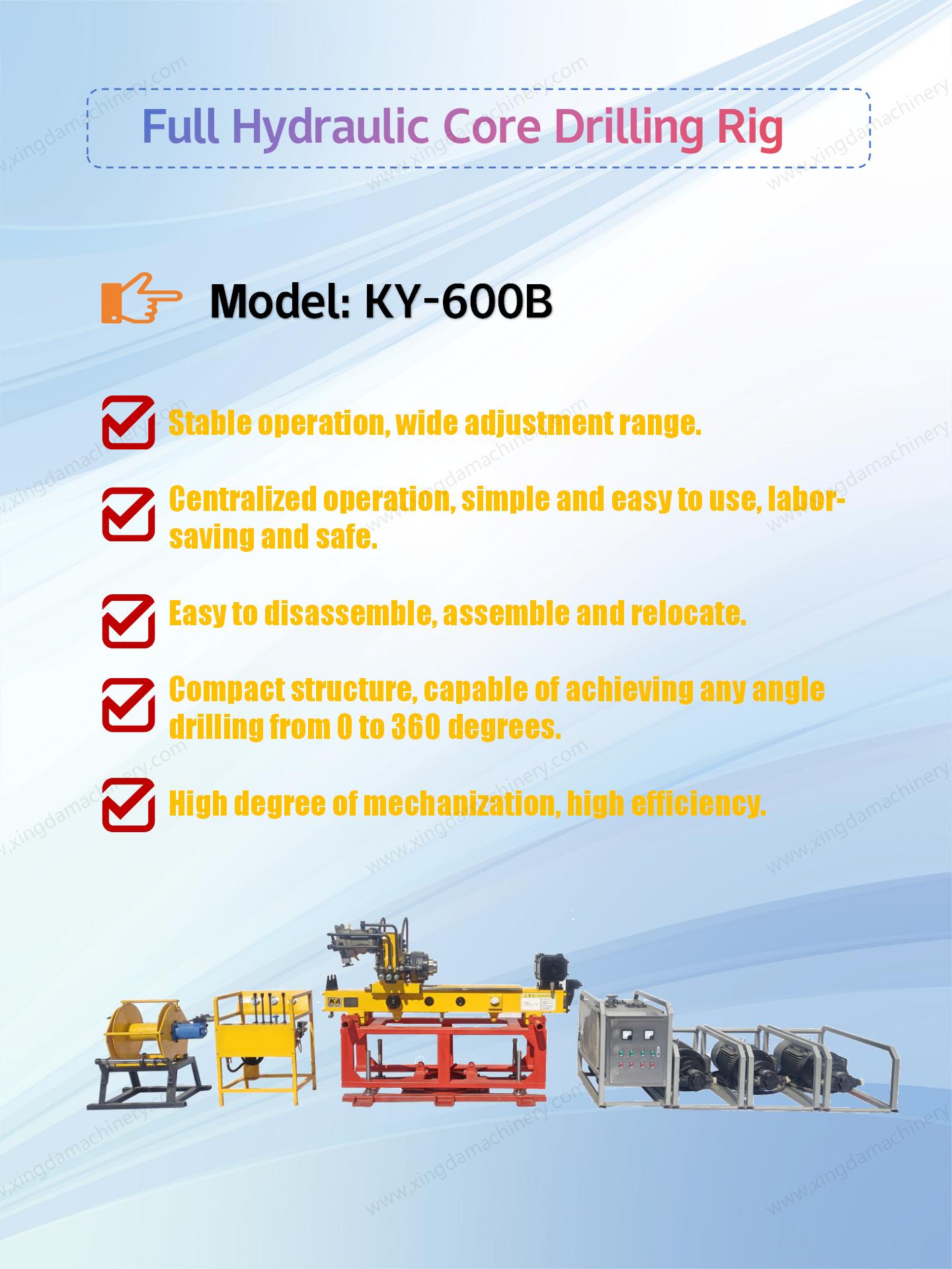 KY-1000 Full Hydraulic Underground Drilling Rig