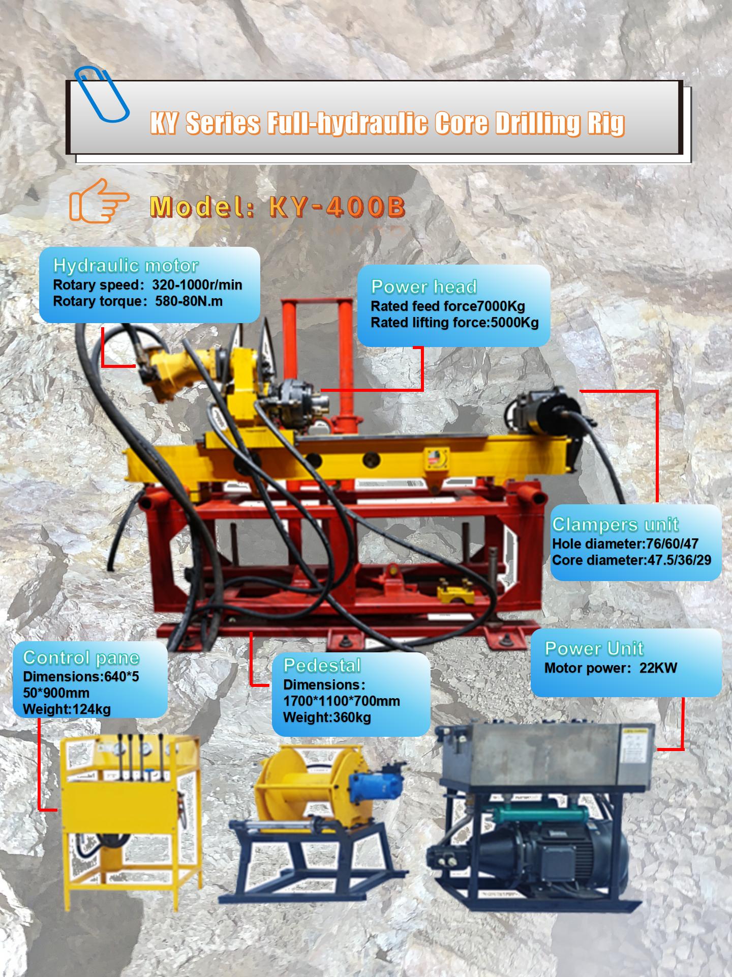 KY-400 Full Hydraulic Underground Drilling Rig