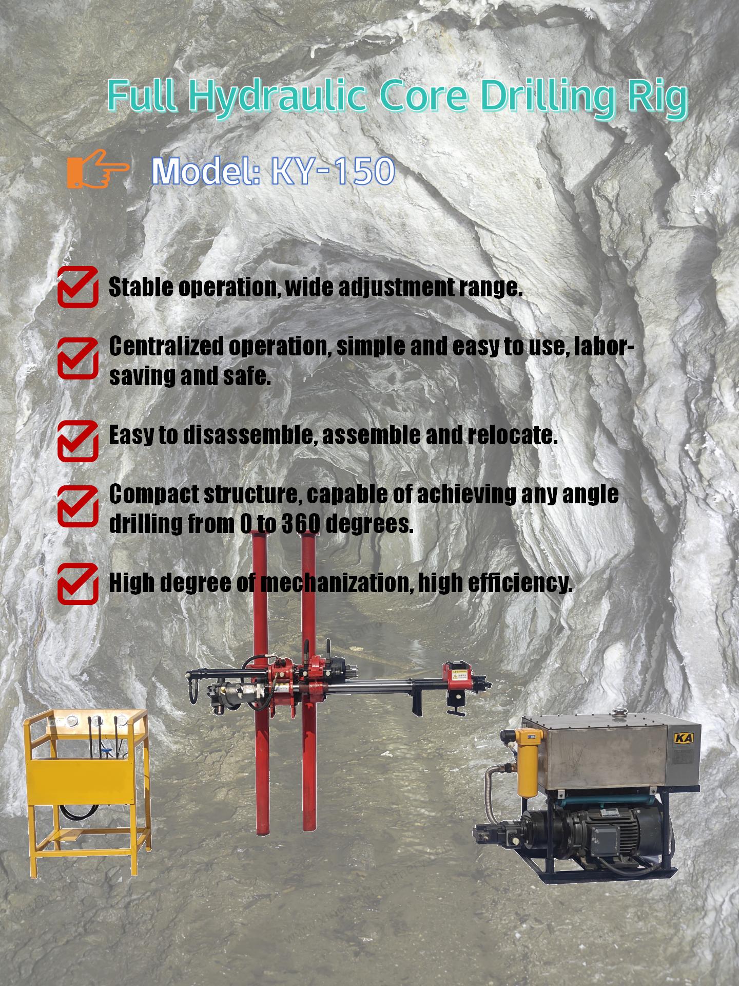 KY-150 Full Hydraulic Underground Drilling Rig