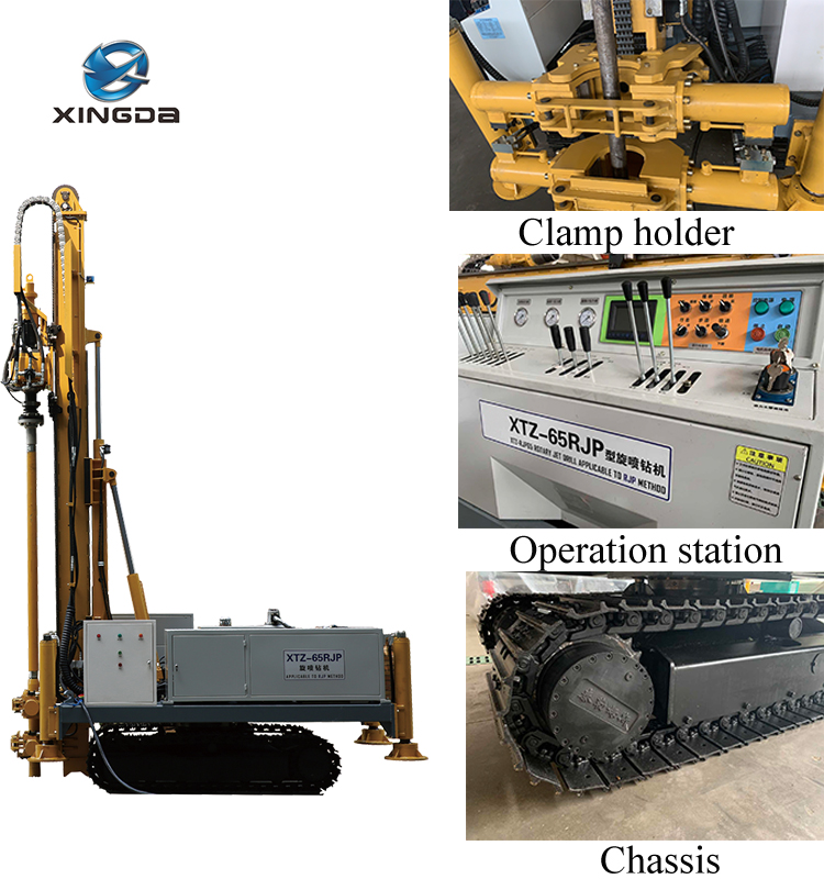 XTZ-65RJP Hydraulic Anchor RJP Jet Grouting Drilling Rig