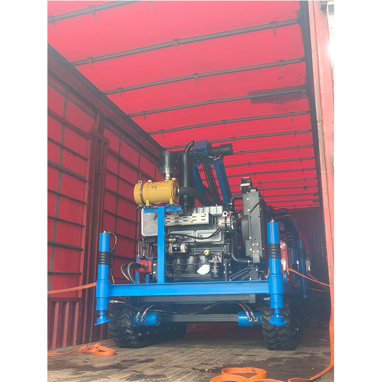 Set Sail for South America! Two Crawler DTH Drilling Rigs with Matching Air Compressors Loaded for Shipment to Chile