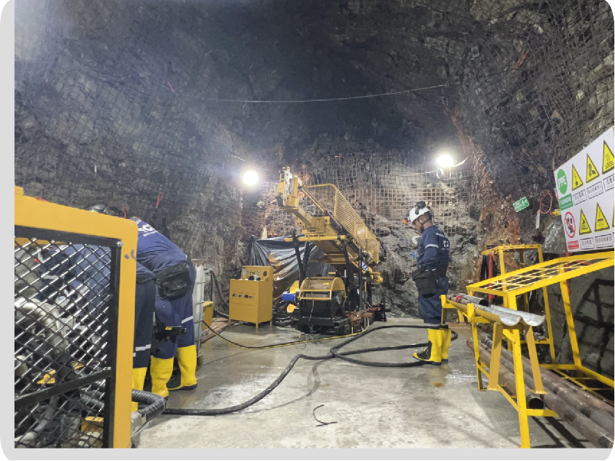 Crawler Underground Core Drilling Rig Service for Copper Mine Project in South America