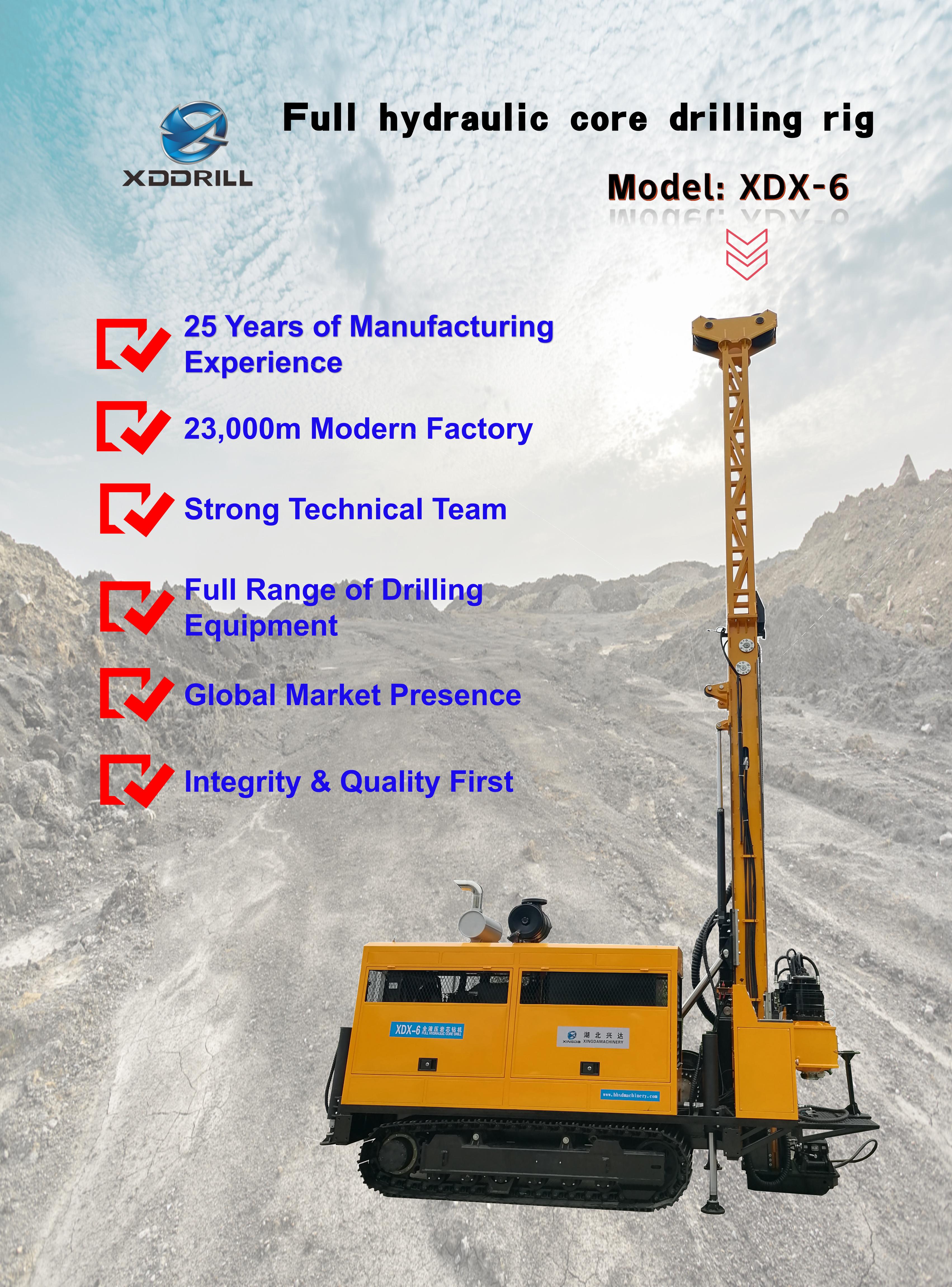 XDX-6 Crawler Full-Hydraulic Core Drilling Rig Technical Service for Gold Mine Project in Zambia