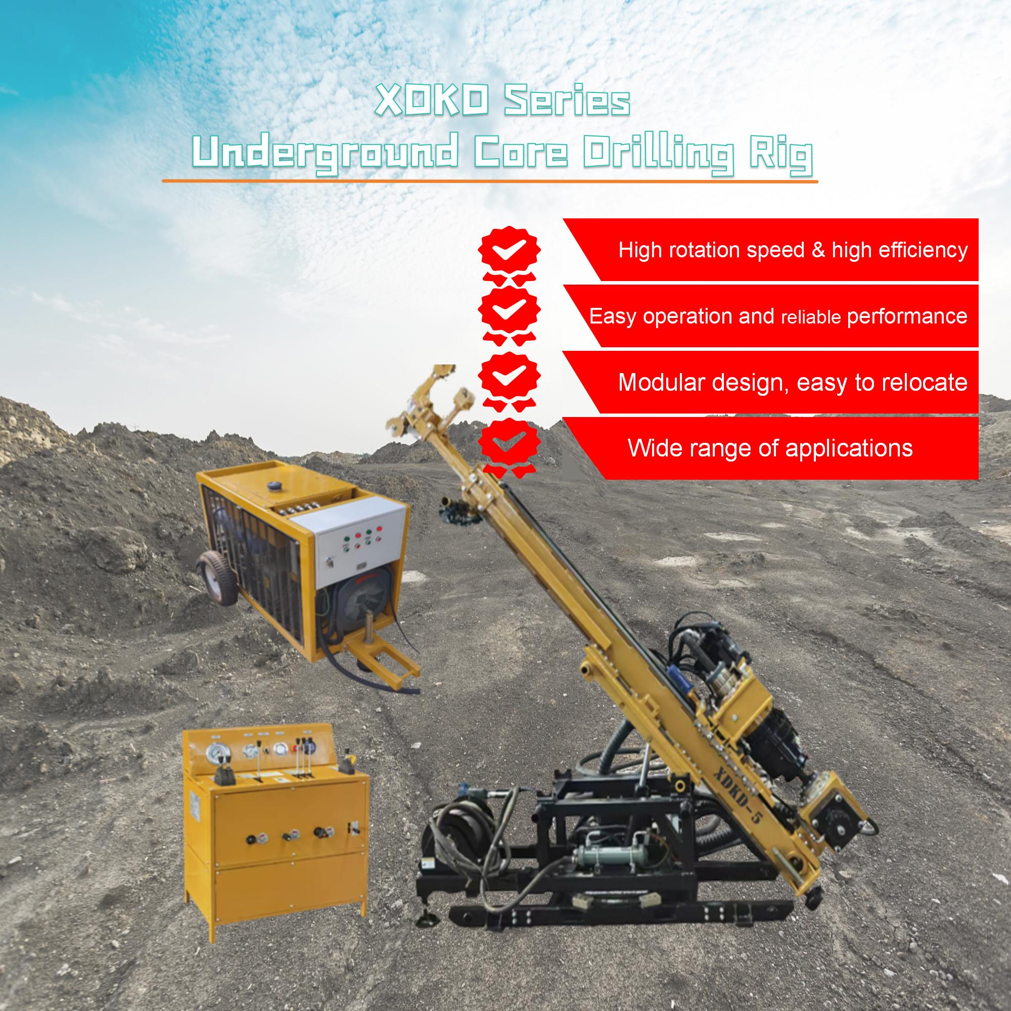 XDKD-5A Split Underground Drilling Rig Underground Exploration for Gold Mine in Loudi, Hunan