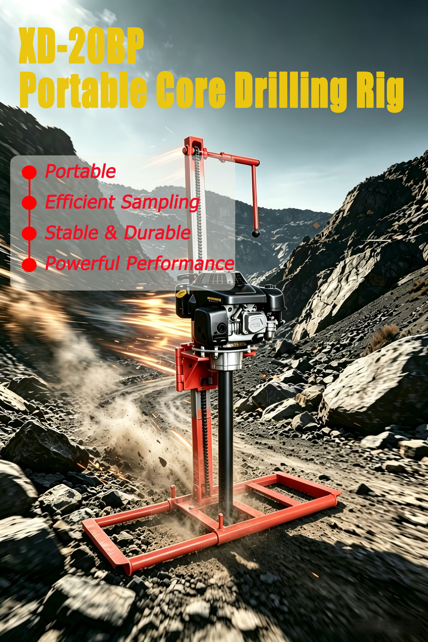 Portable Backpack Core Drilling Rig Practical Training for Clients in Malaysia