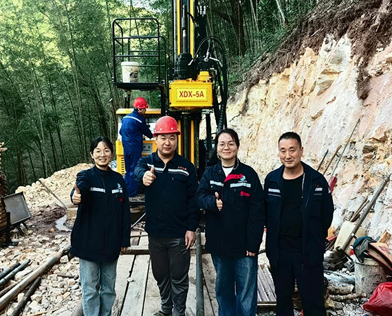 XDX-5A Crawler Full-Hydraulic Core Drilling Rig Gold Exploration Project in Longyan, Fujian