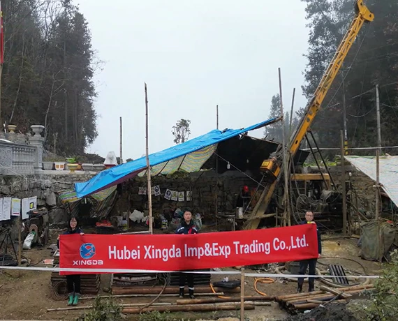 XDX-6 Crawler Full-Hydraulic Core Drilling Rig Railway Geological Investigation Project in Enshi, Hu