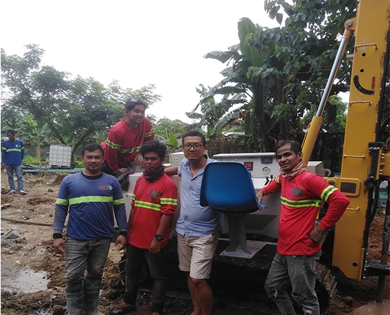 XL-50 Crawler Jet Grouting Rig On-site Service for SPT Investigation Project in Indonesia