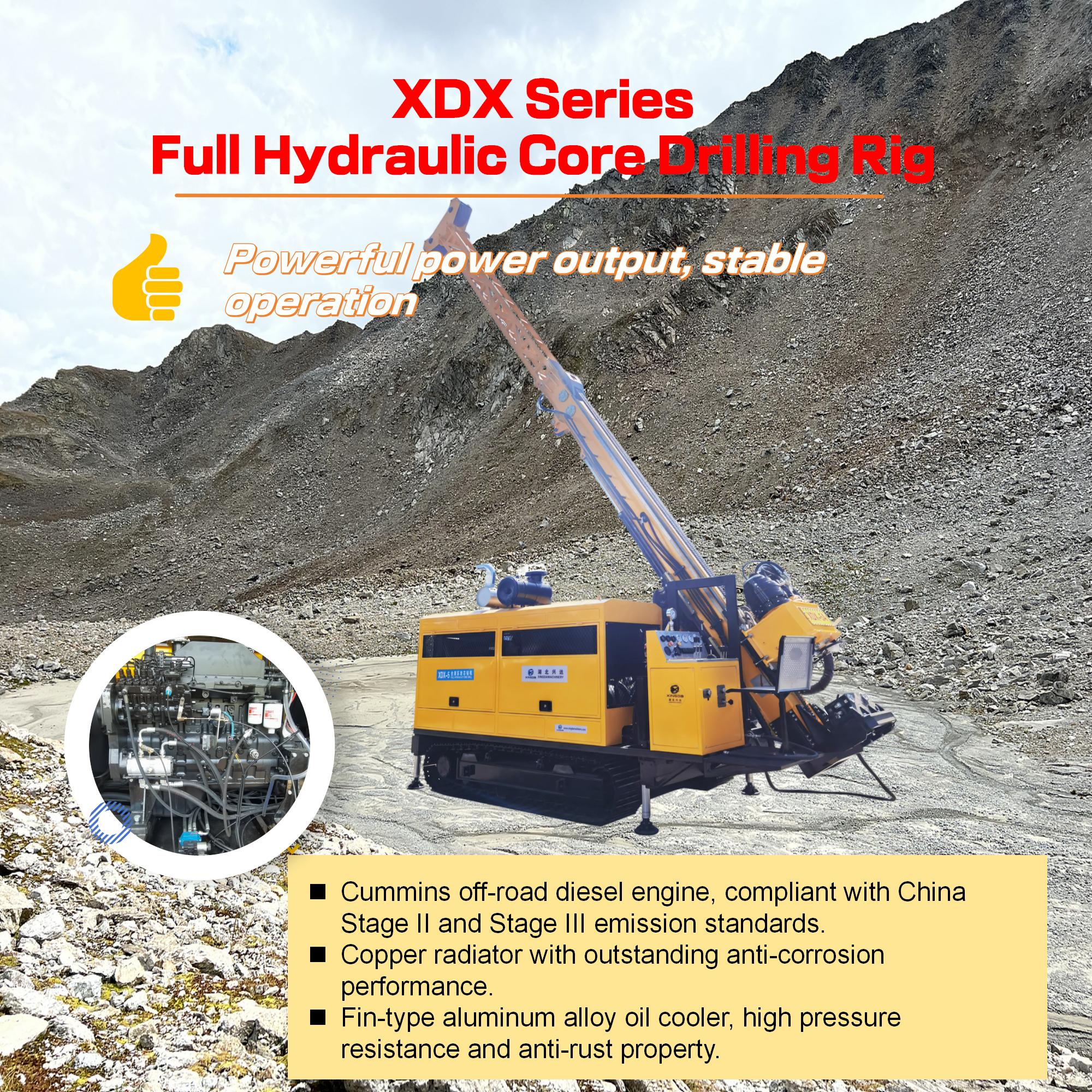 XDX-6 Crawler Full-Hydraulic Core Drilling Rig Railway Geological Investigation Project in Enshi, Hubei