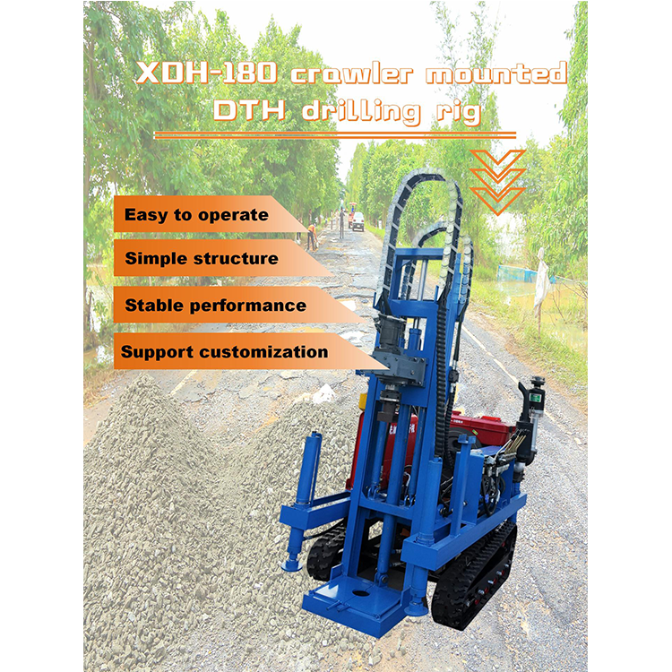 XDH-180 Crawler DTH Drill Rig Delivers Efficient Performance for Road Construction