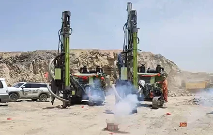 Two XD103 Integrated HighPressure DTH Drilling Rigs Arrive at Site to Boost Openpit Mining Operation