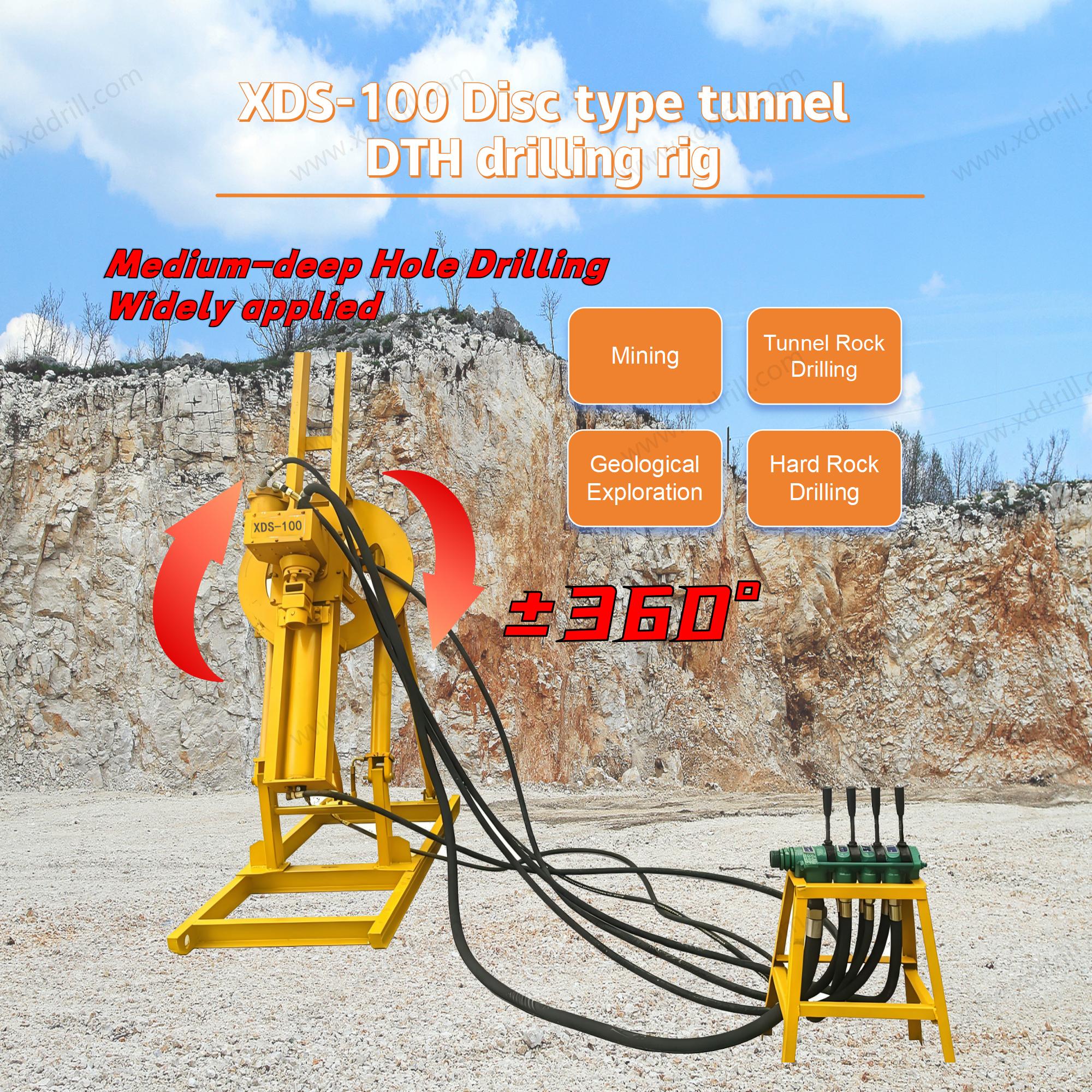 XDS-100 Disc type tunnel DTH drilling rig